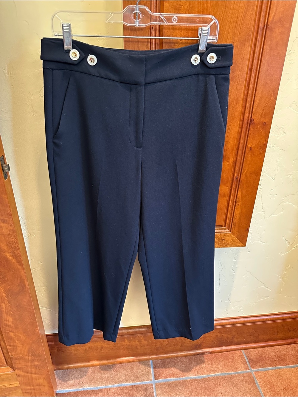 Veronica Beard Kenzo Navy Cropped Dress Pants